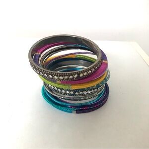 Like New! Multi-Colored Bangle Bracelet Set